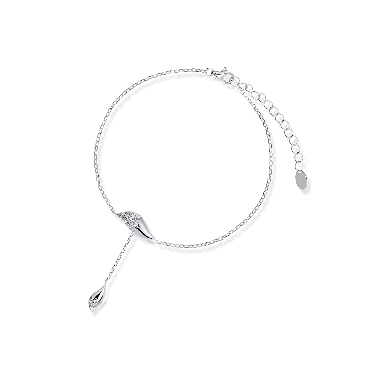 W.KRUK - Bransoletka srebrna z cyrkoniami