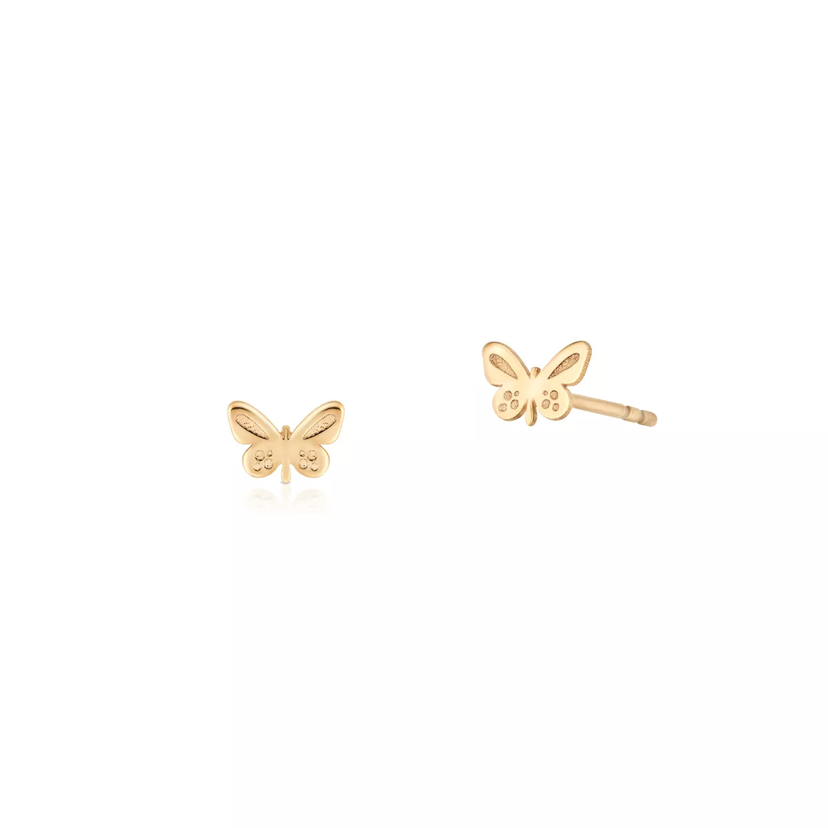 W.KRUK - Kolczyki srebrne pozłacane motyle