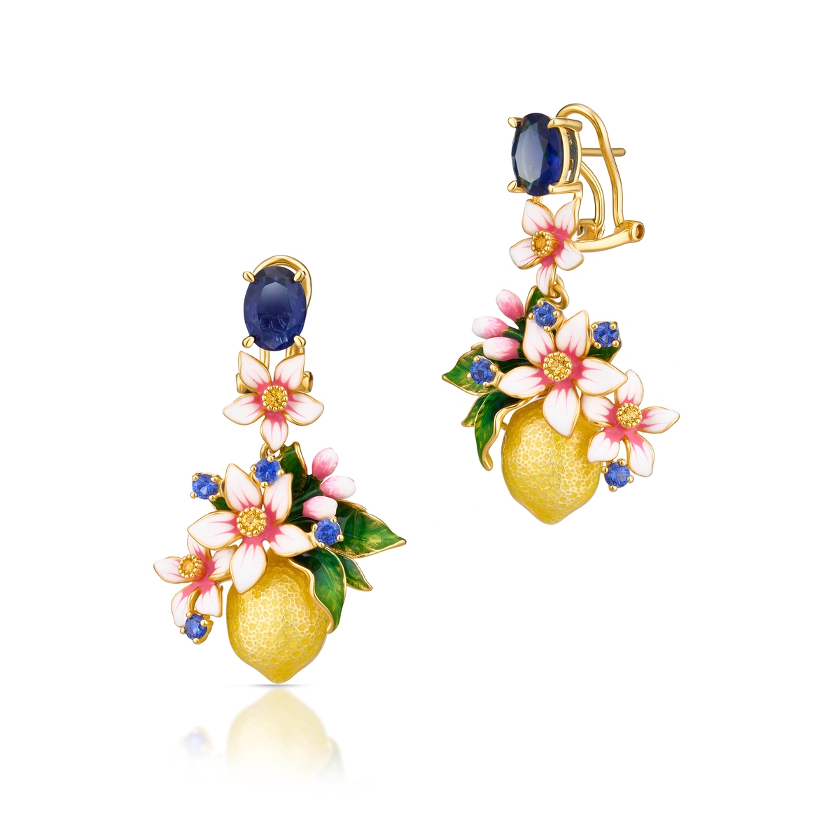 W.KRUK Kolczyki srebrne Kwiaty Nocy Cytrusy