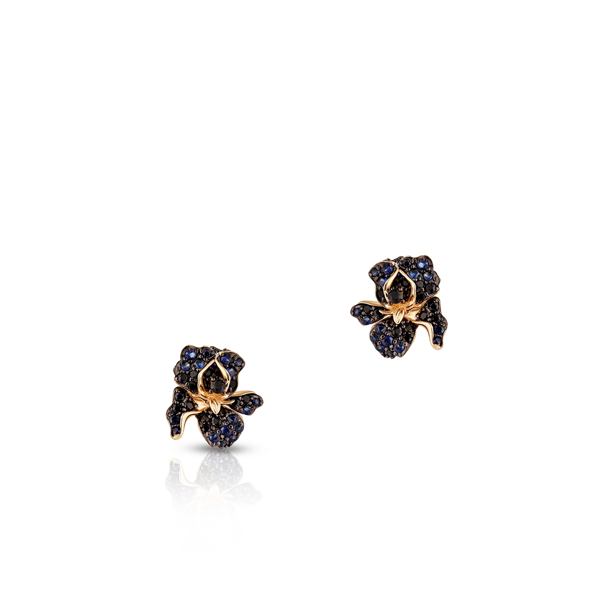 W.KRUK Kolczyki złote Kwiaty Nocy
