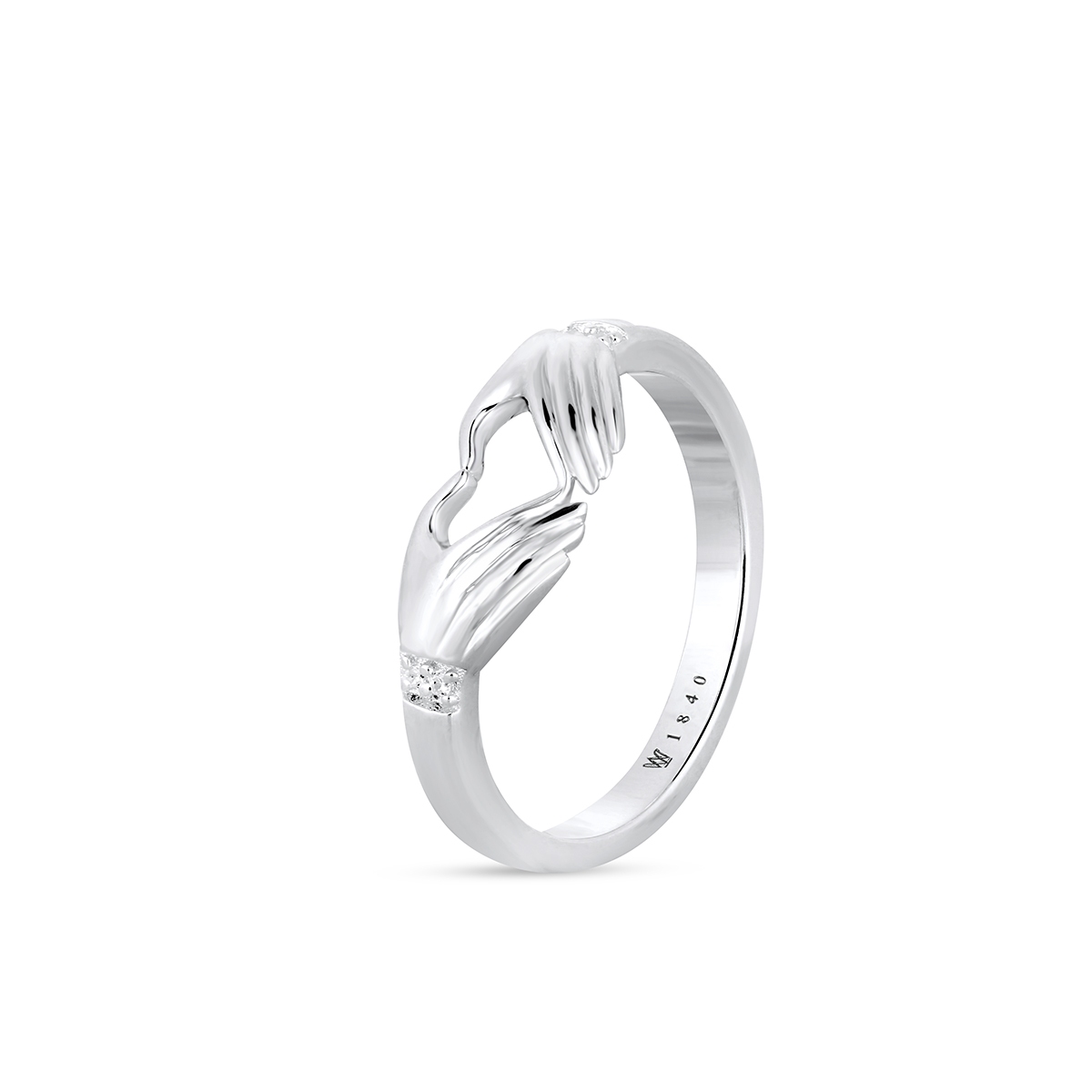 W.KRUK Pierścionek srebrny z motywem serca