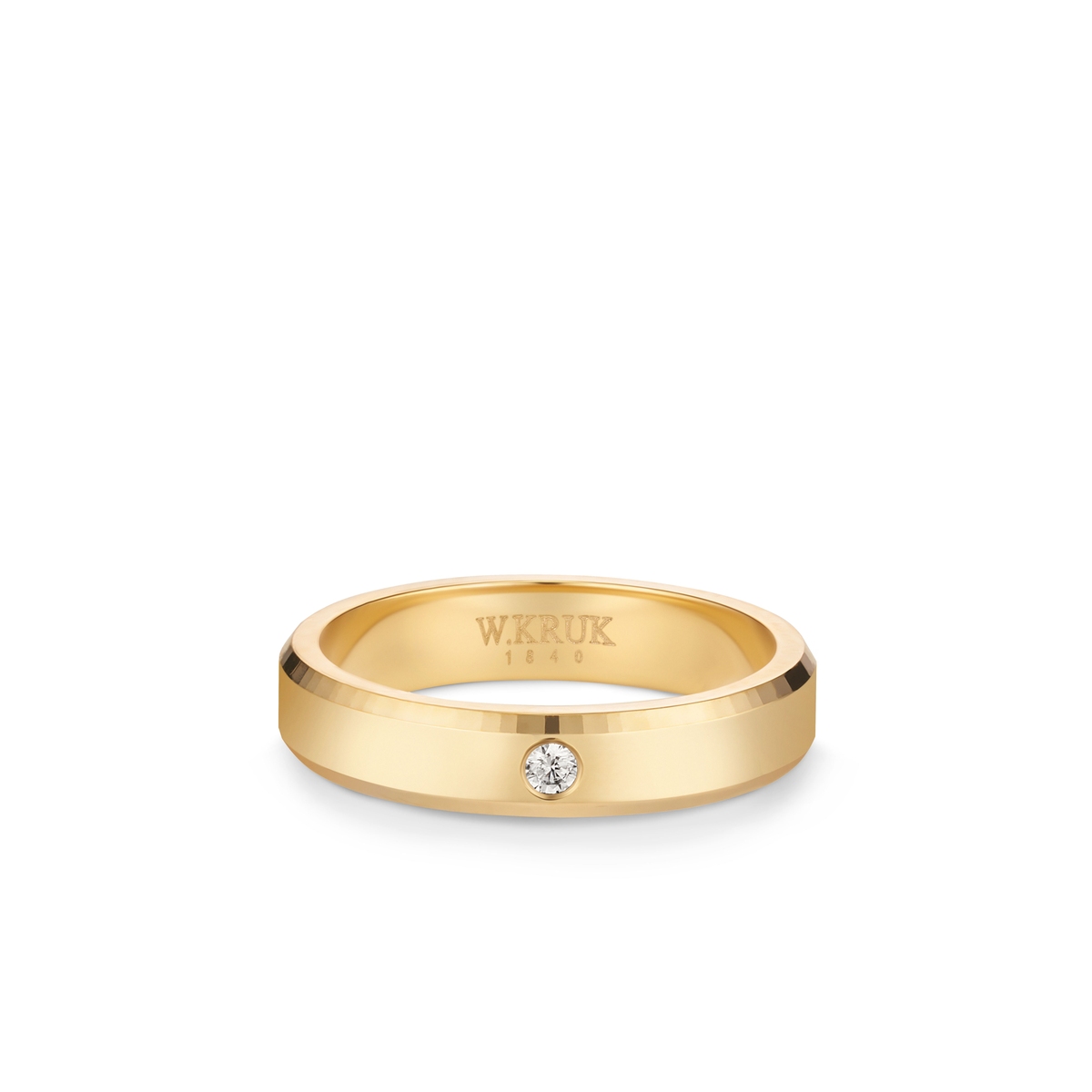 W.KRUK Obrączka złota z brylantem MAGICA