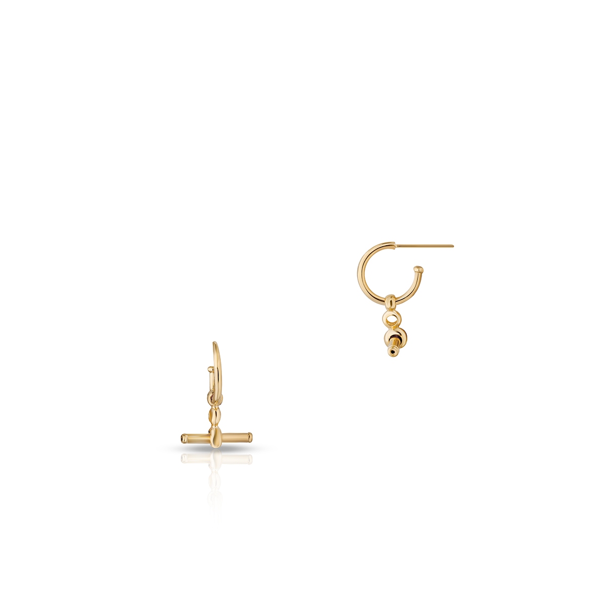 W.KRUK Kolczyki srebrne pozłacane