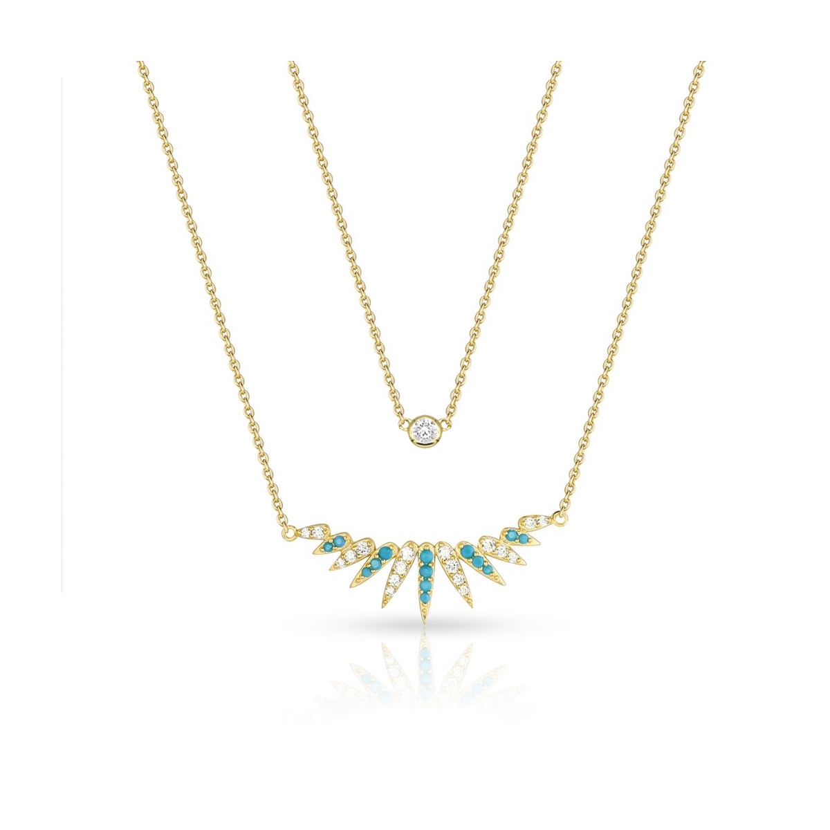 W.KRUK Naszyjnik srebrny pozłacany Laguna