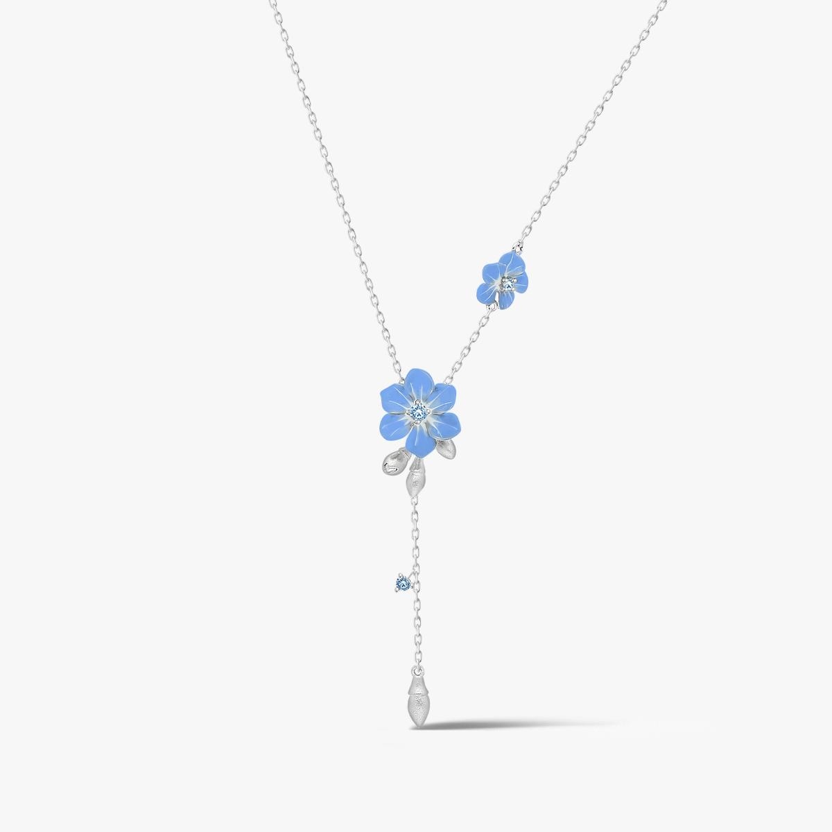 W.KRUK Naszyjnik srebrny Kwiaty Nocy