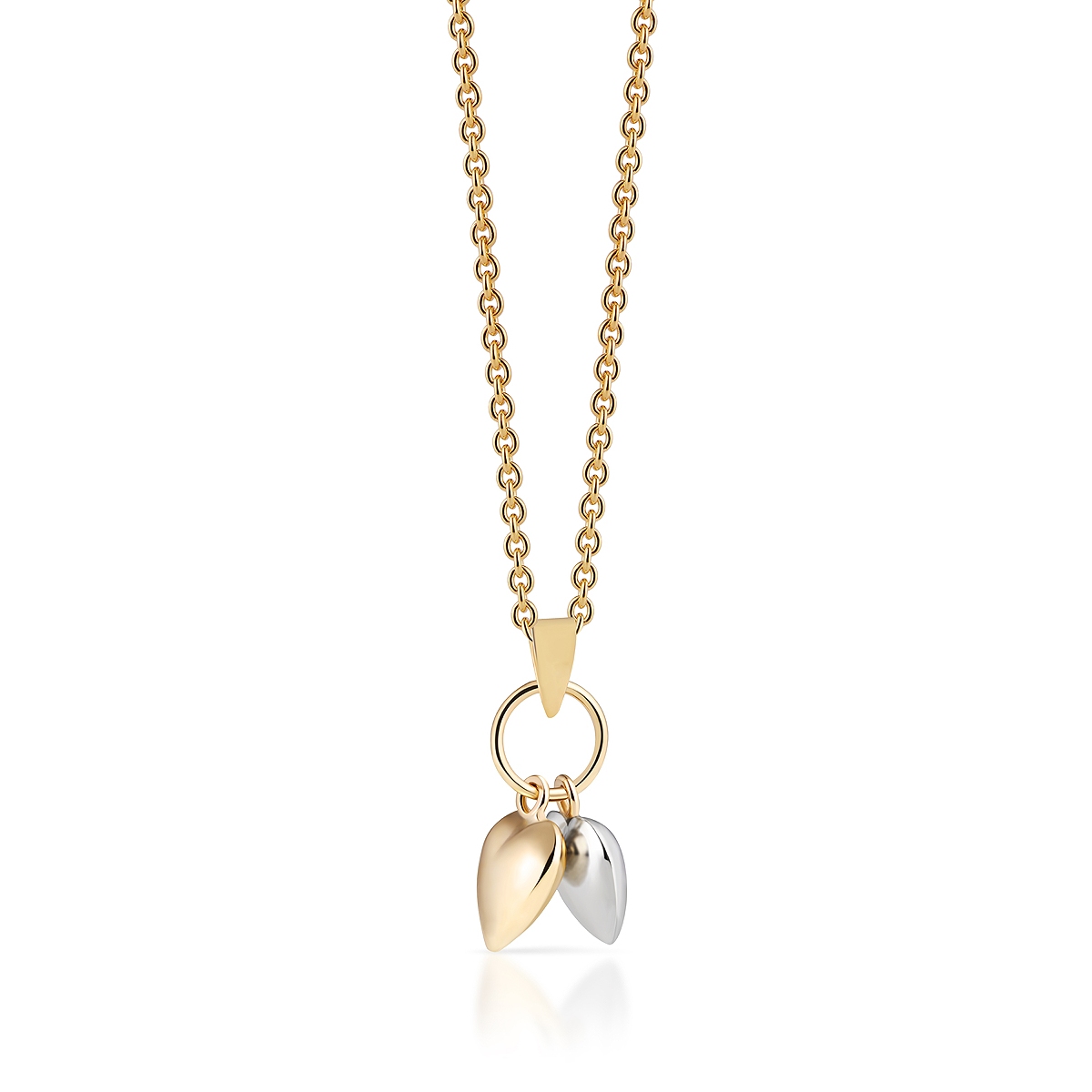 W.KRUK Wisiorek złoty dwa serca