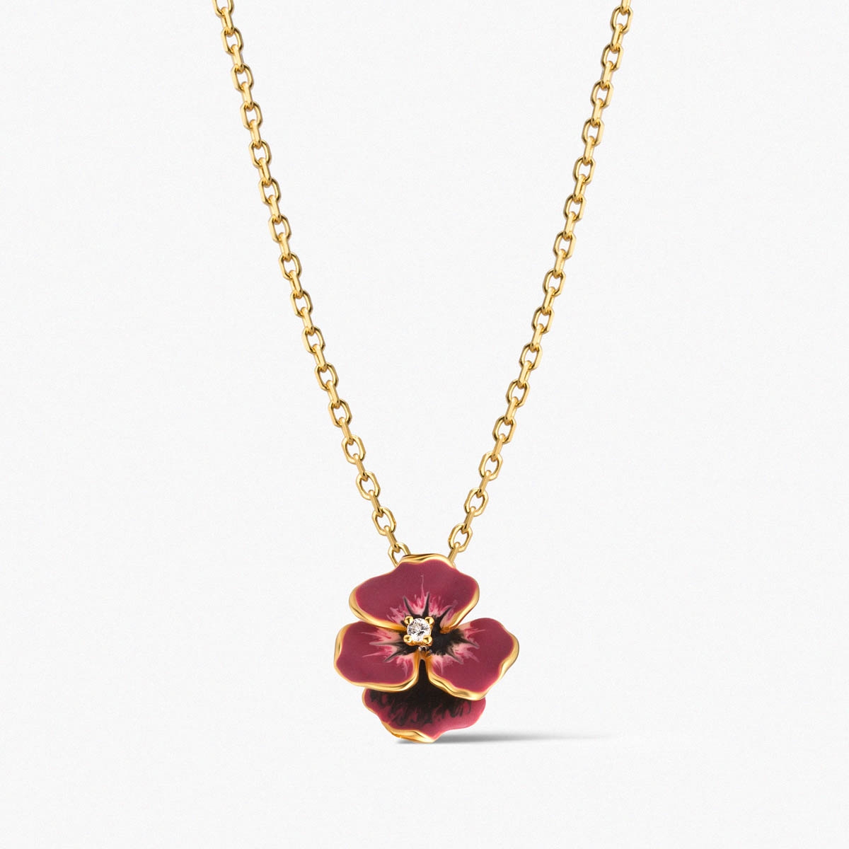 W.KRUK Wisiorek srebrny Kwiaty Nocy Bratki