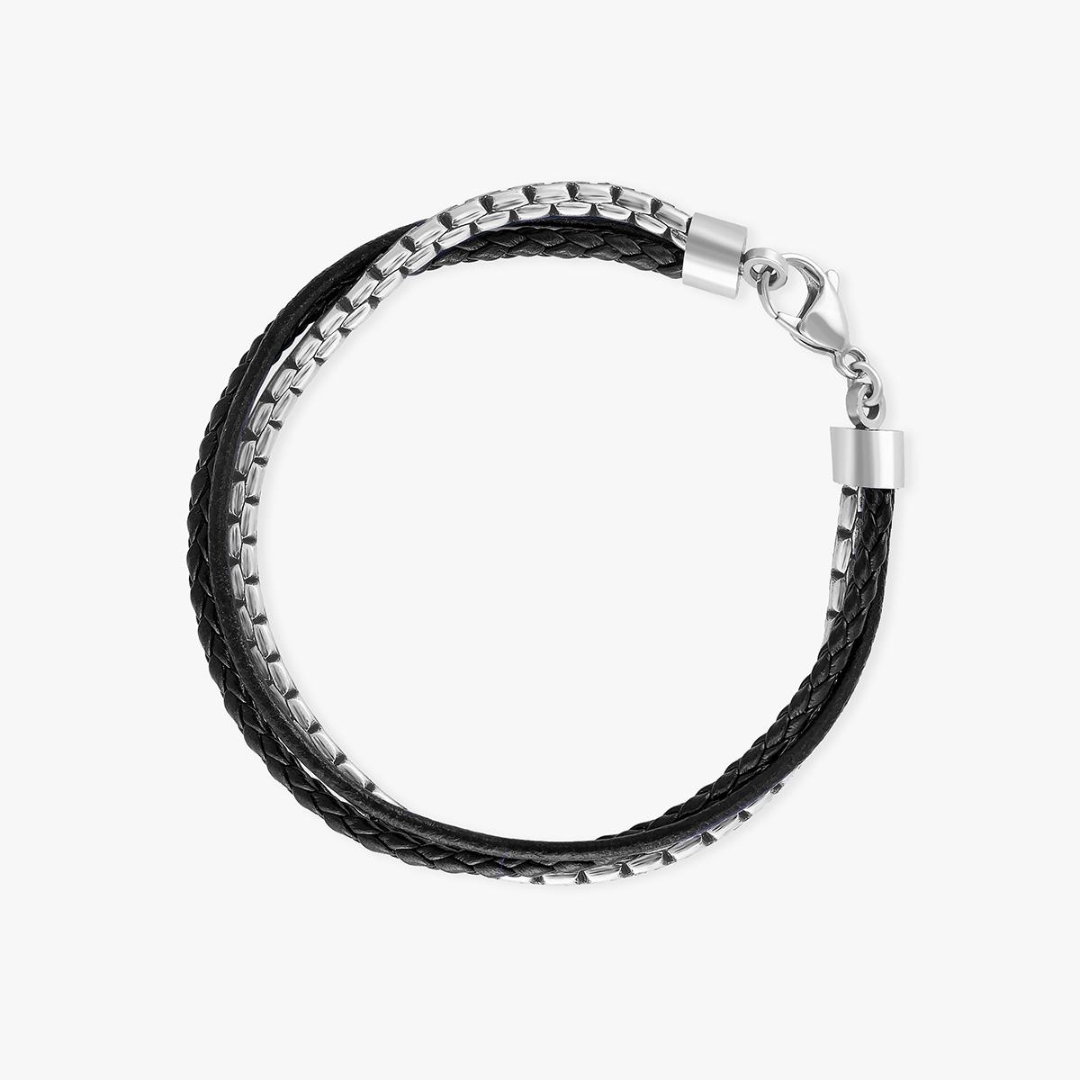 W.KRUK Bransoleta ze skóry i stali