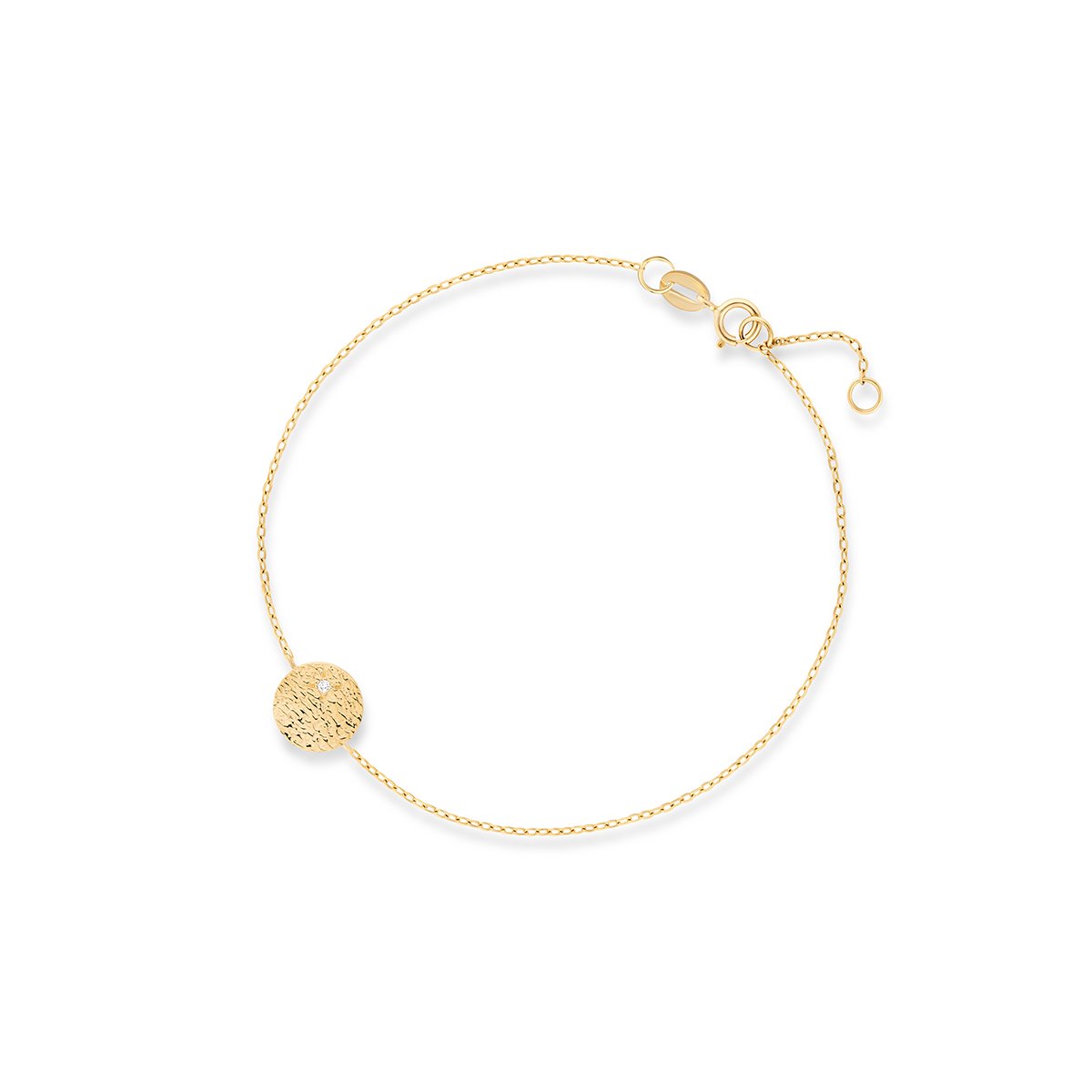 W.KRUK - Bransoletka złota kółeczko z cyrkonią