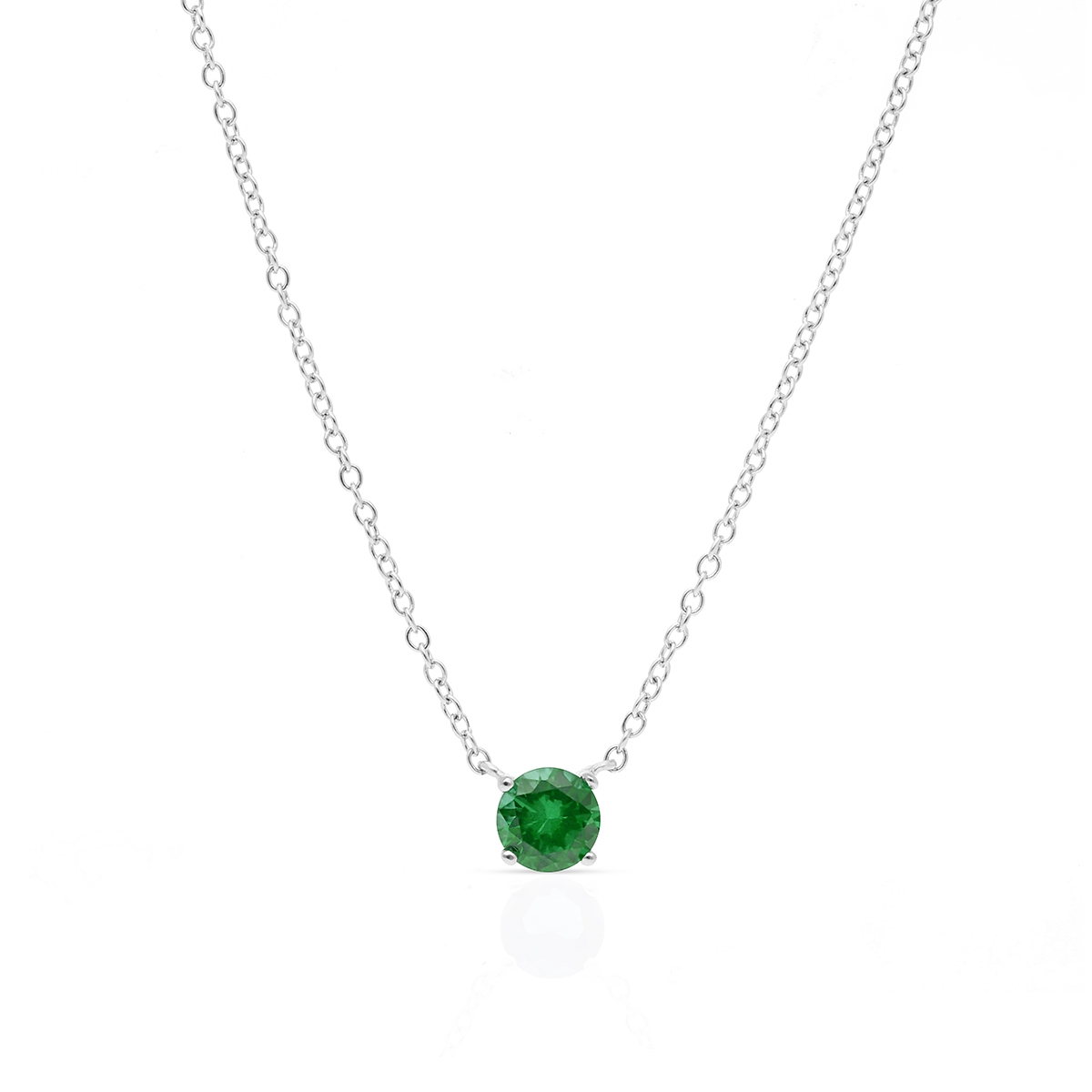 W.KRUK Naszyjnik srebrny z cyrkonią