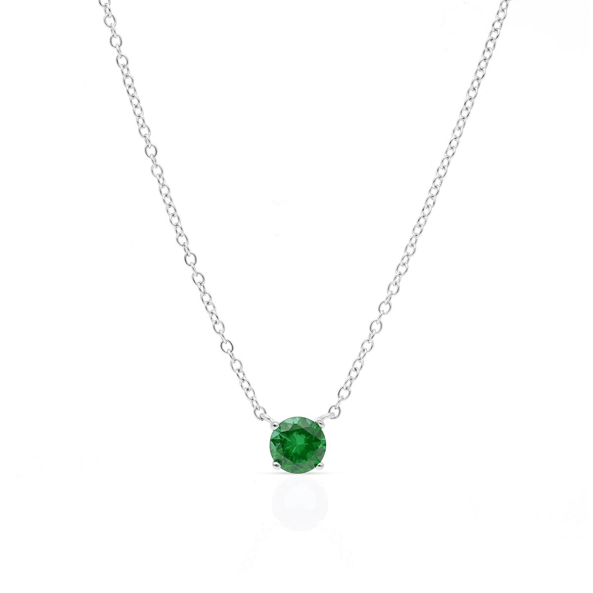 W.KRUK Naszyjnik srebrny z cyrkonią