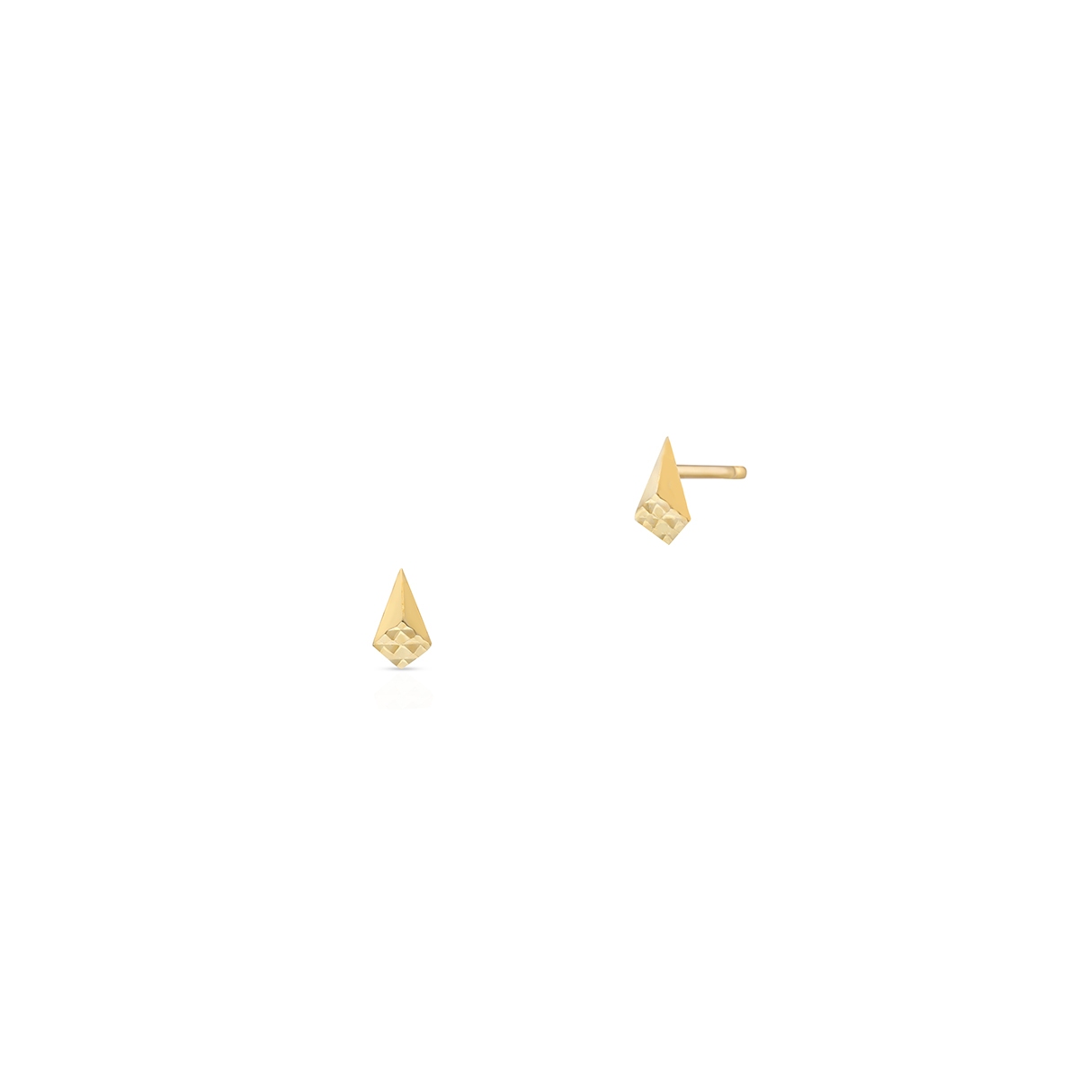 W.KRUK Kolczyki złote z efektownym tłoczeniem