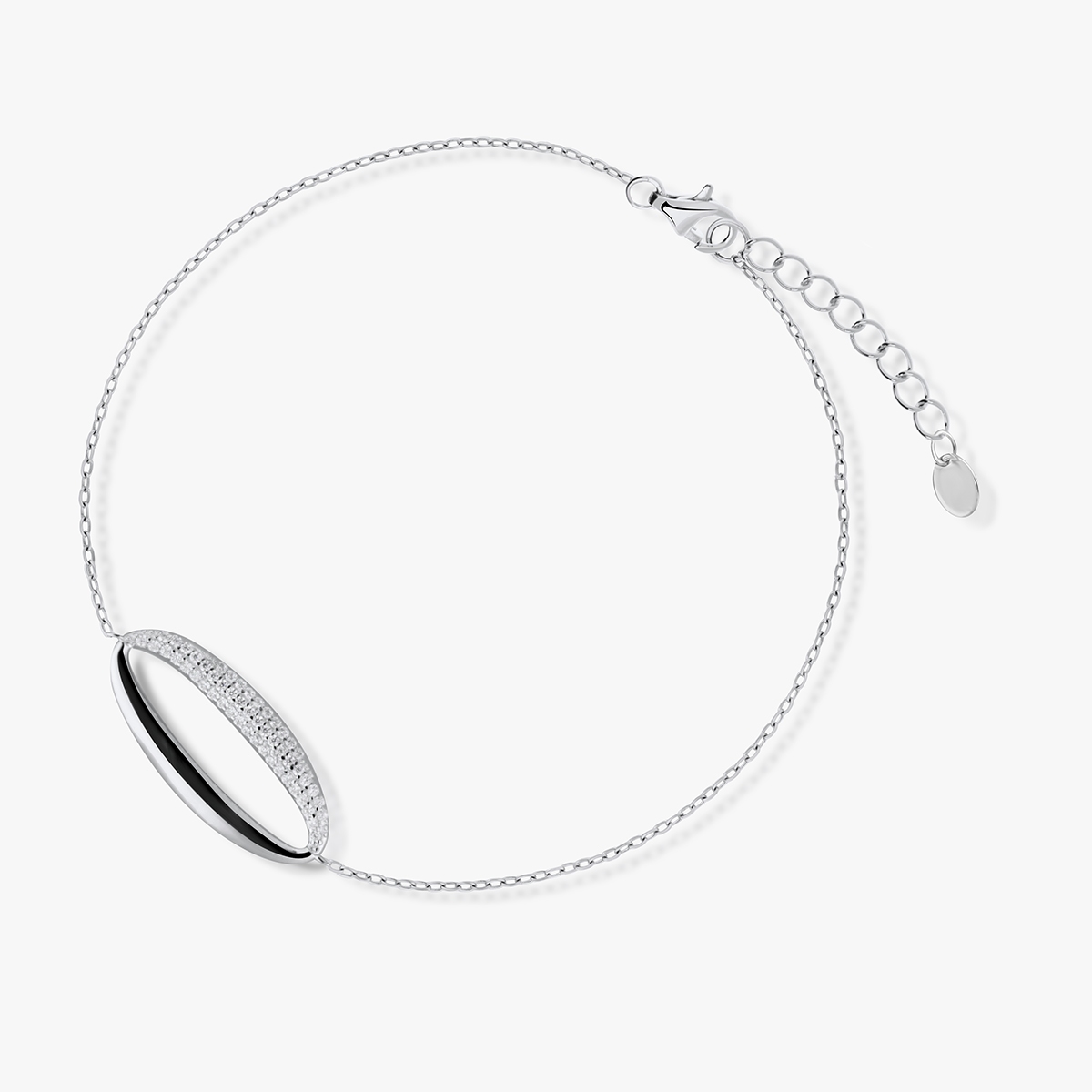 W.KRUK Bransoleta srebrna z cyrkoniami