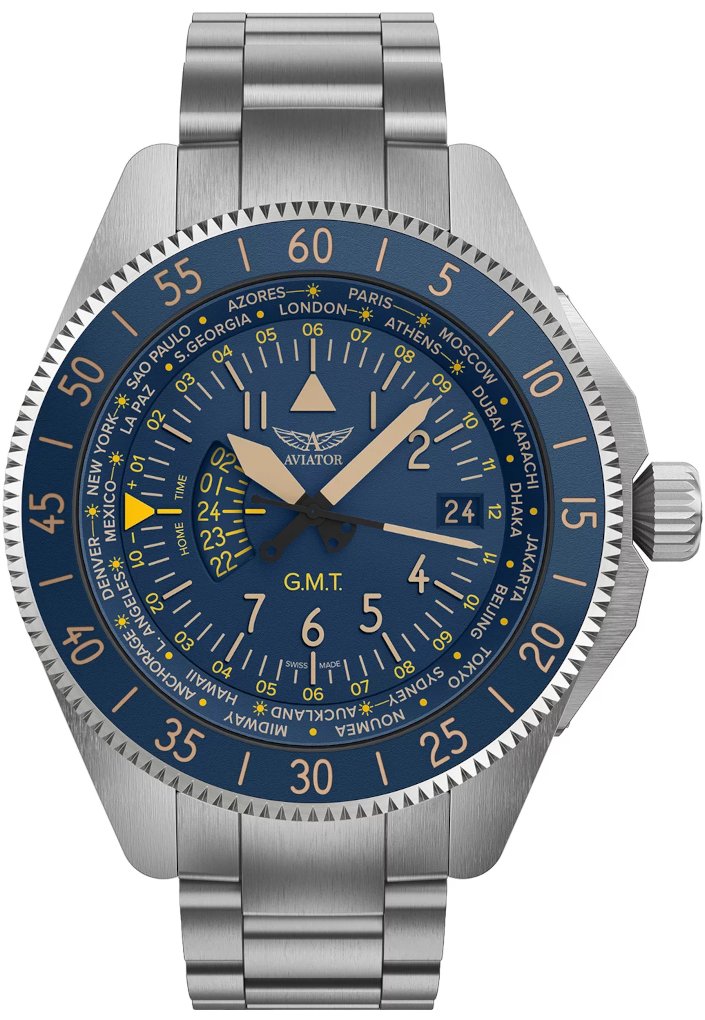 Zegarek Męski AVIATOR Gmt Airacobra V.1.37.0.304.5