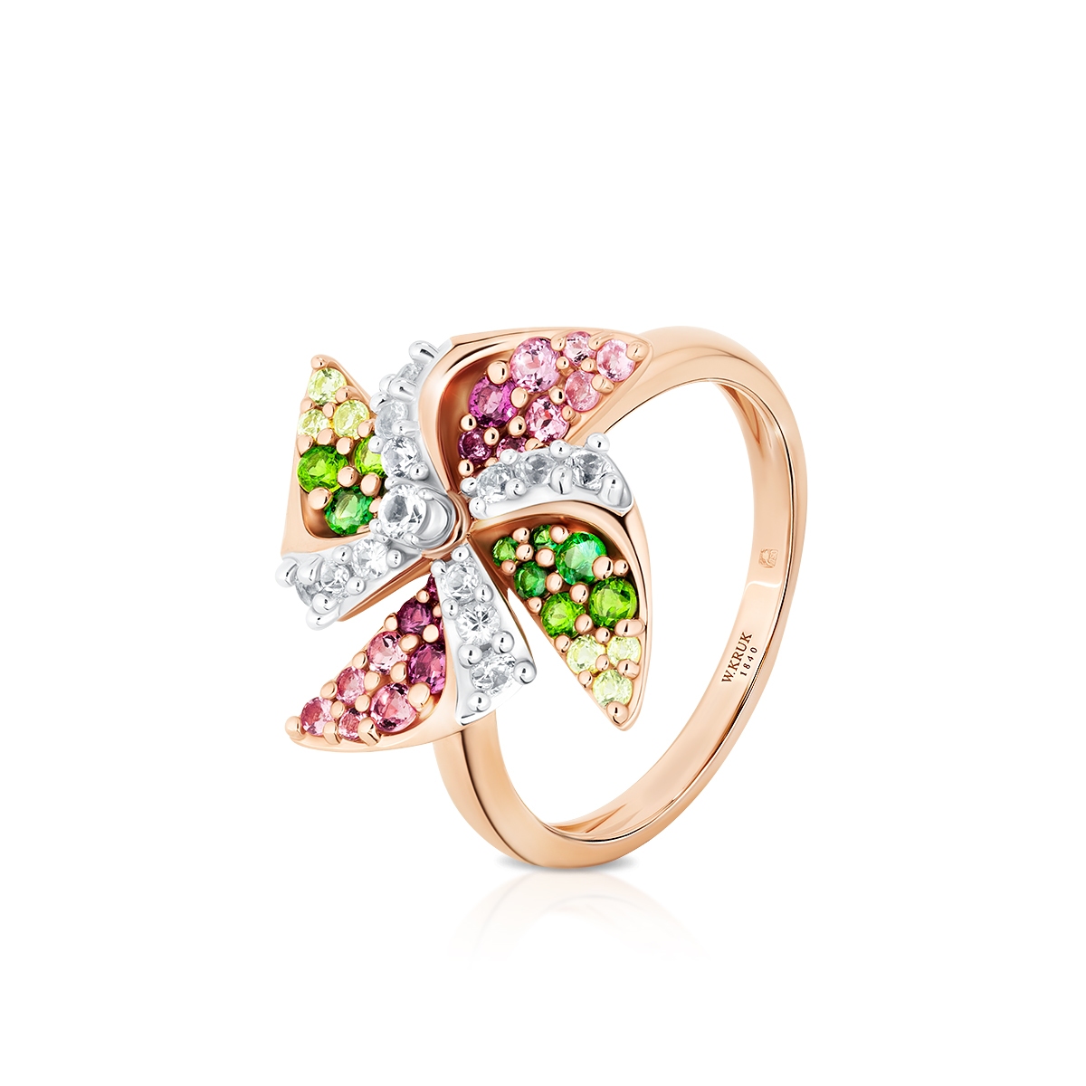 W.KRUK Pierścionek złoty Lunapark