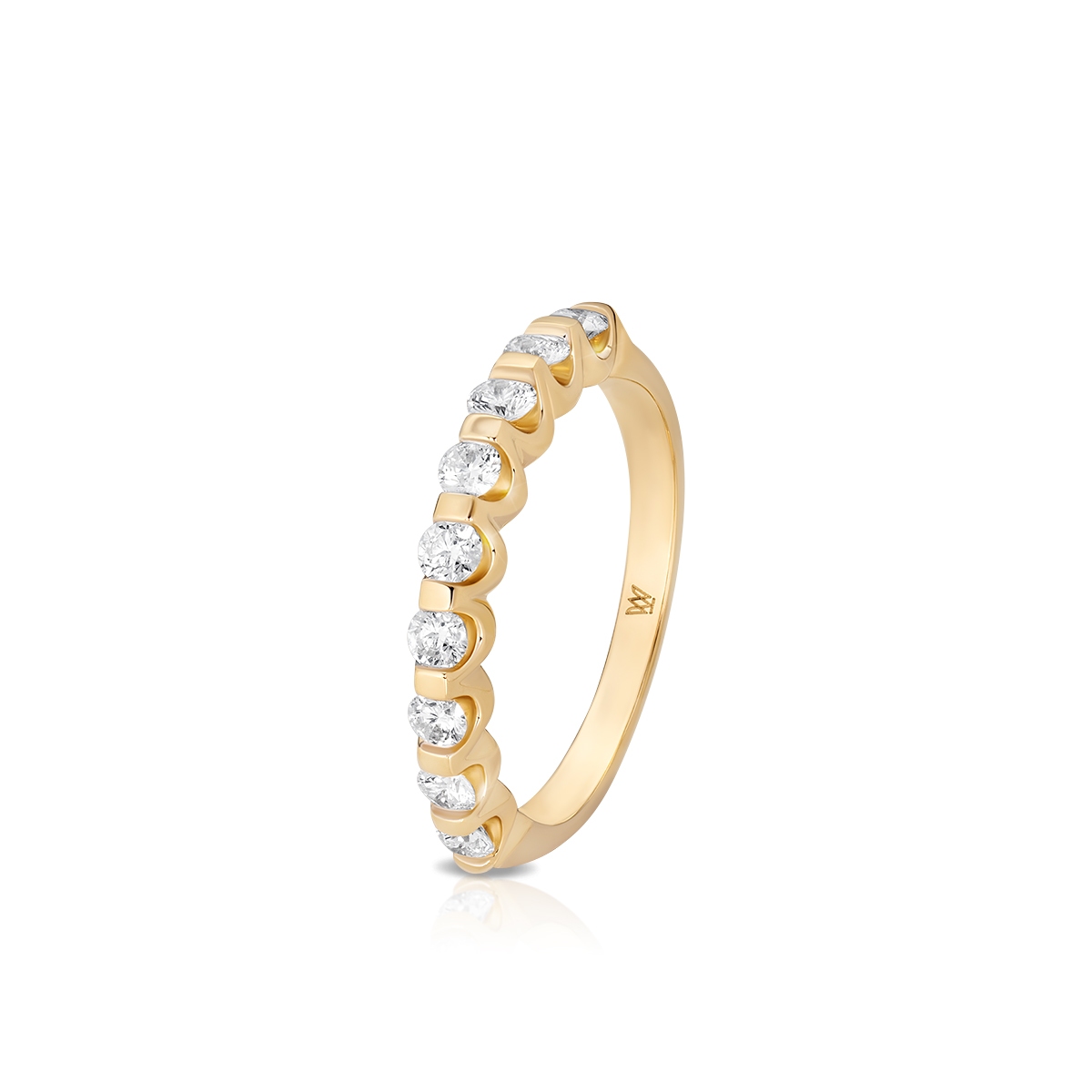 W.KRUK Pierścionek złoty z diamentami