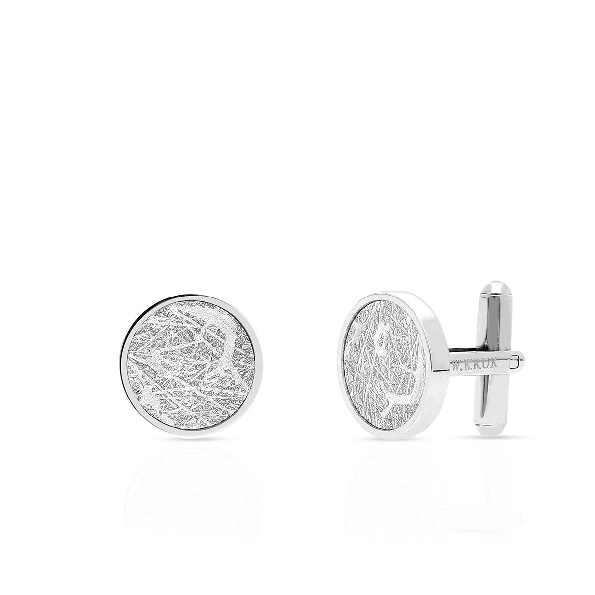 W.KRUK Spinki do koszuli stalowe okrągłe