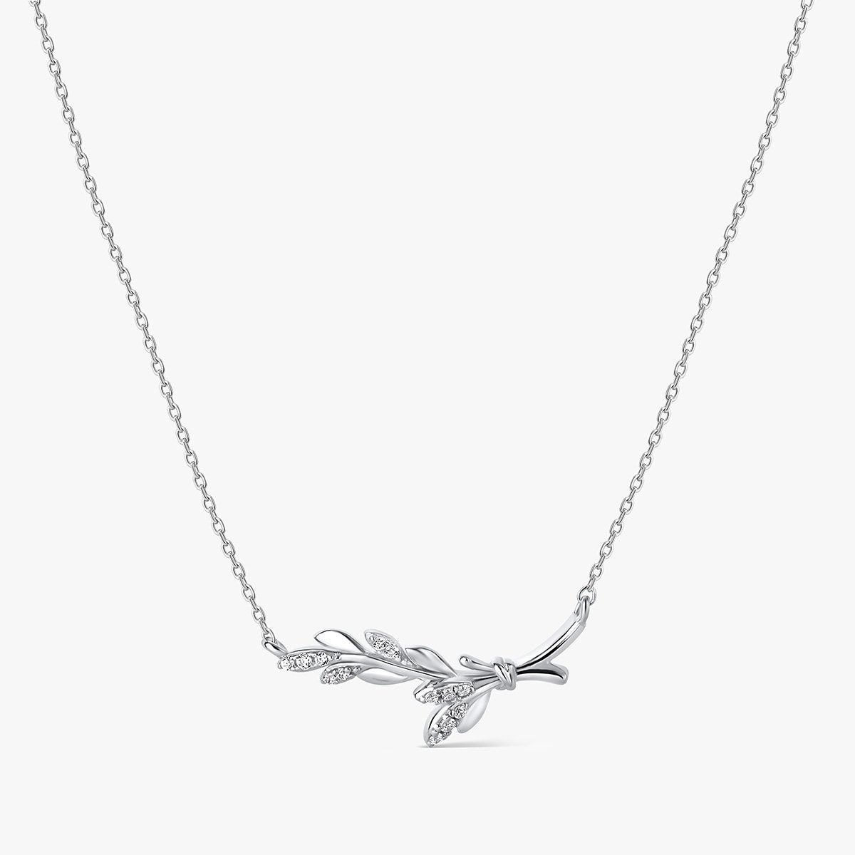 W.KRUK Naszyjnik srebrny z cyrkoniami