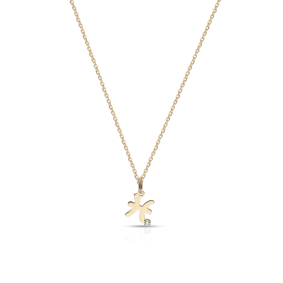 W.KRUK Wisiorek złoty Zodiak Ryby