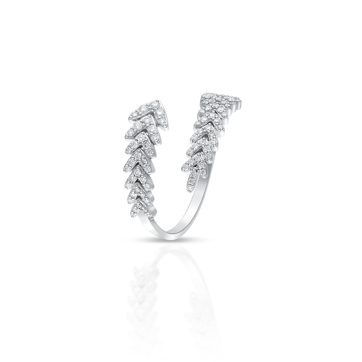 W.KRUK Pierścionek białe złoto z brylantami