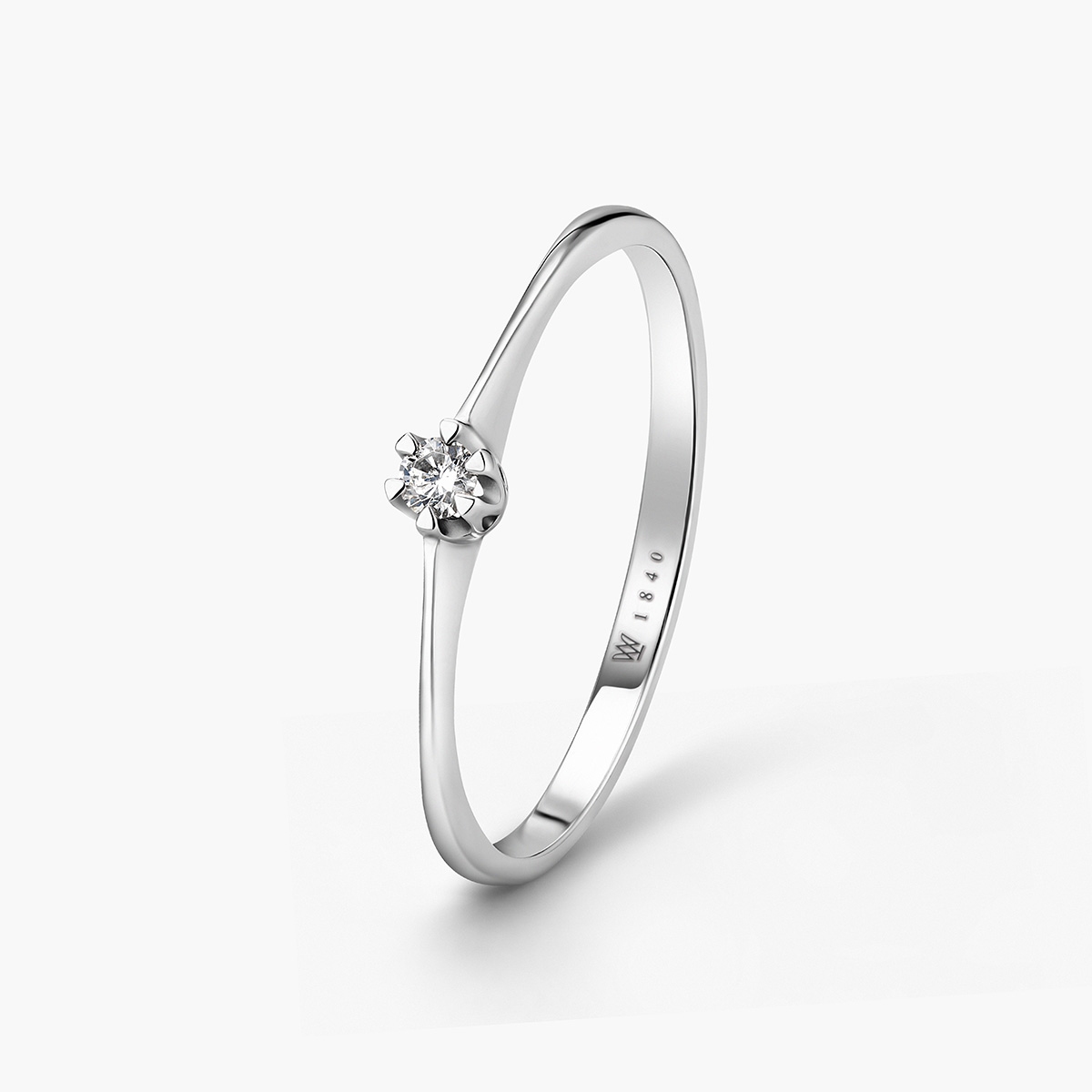 W.KRUK Pierścionek zaręczynowy złoty Jedyny
