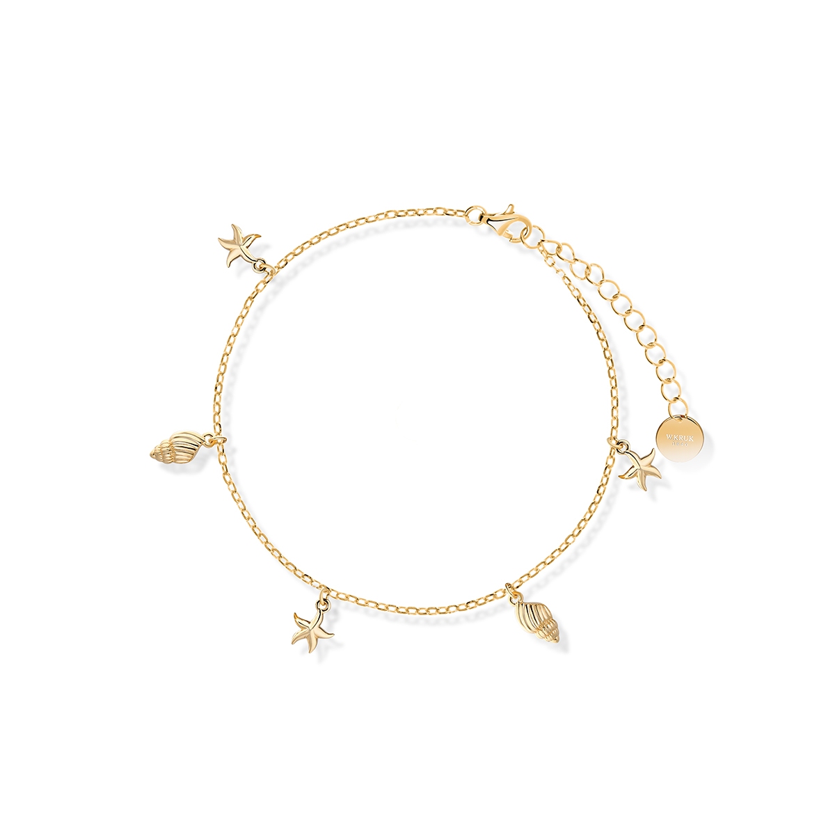 W.KRUK Bransoleta srebrna pozłacana