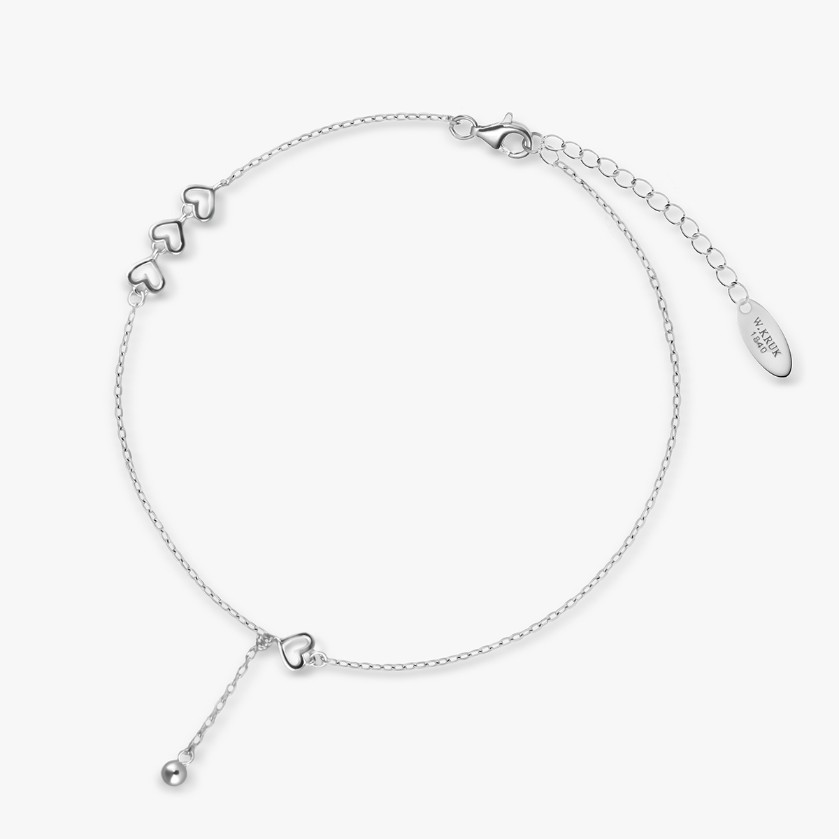 W.KRUK Bransoleta srebrna na nogę