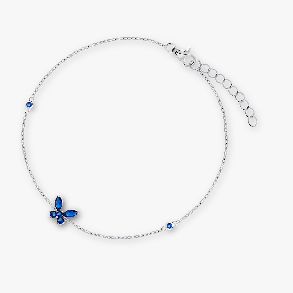 W.KRUK Bransoleta srebrna z motylem