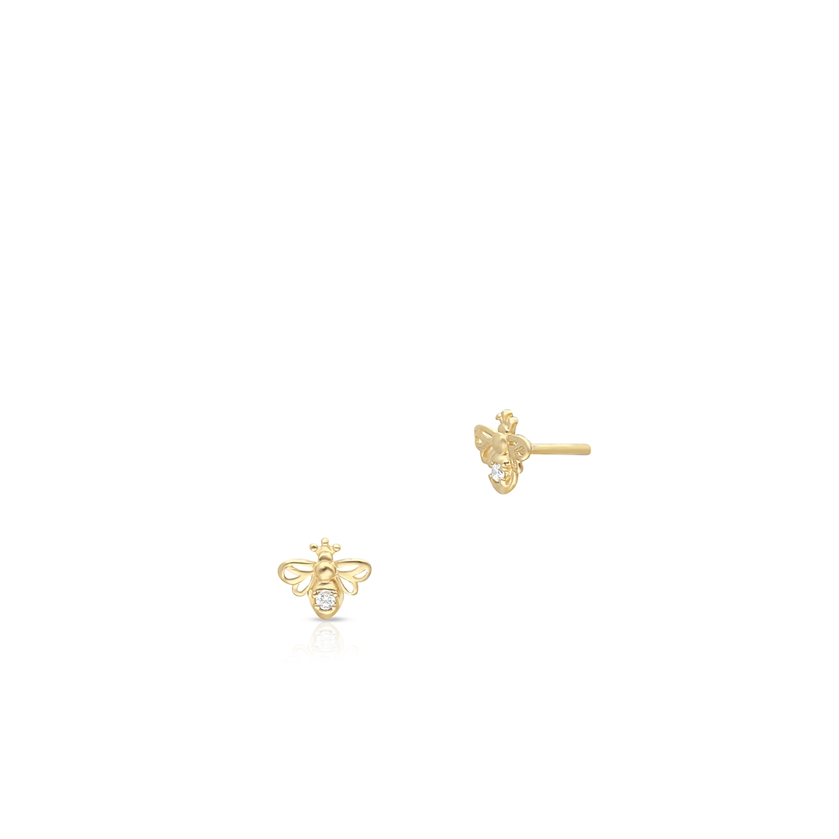 W.KRUK Kolczyki złote pszczoły