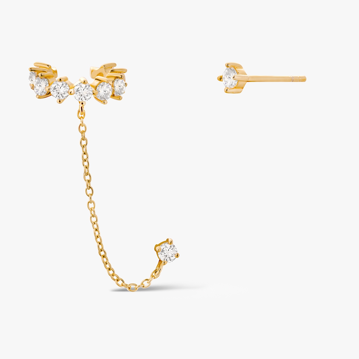 W.KRUK Kolczyki srebrne asymetryczne