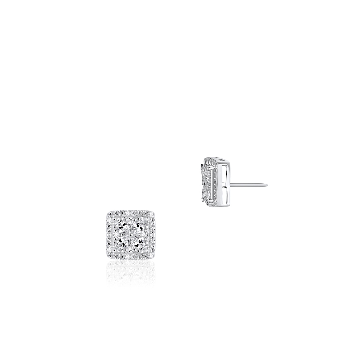 W.KRUK Kolczyki srebrne z cyrkoniami