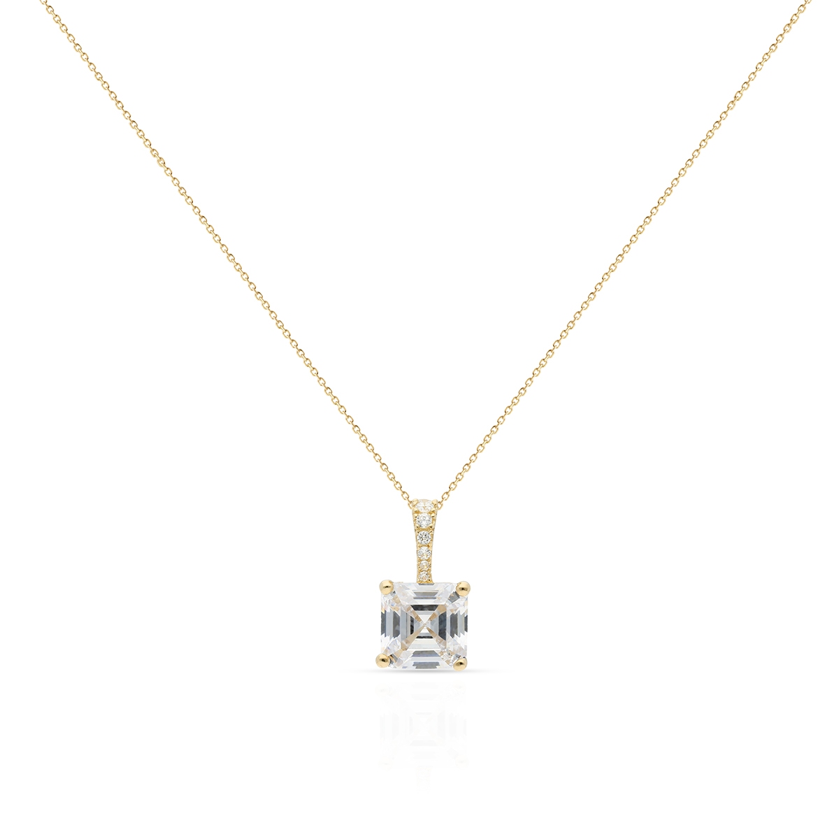 W.KRUK Wisiorek złoty z cyrkonią