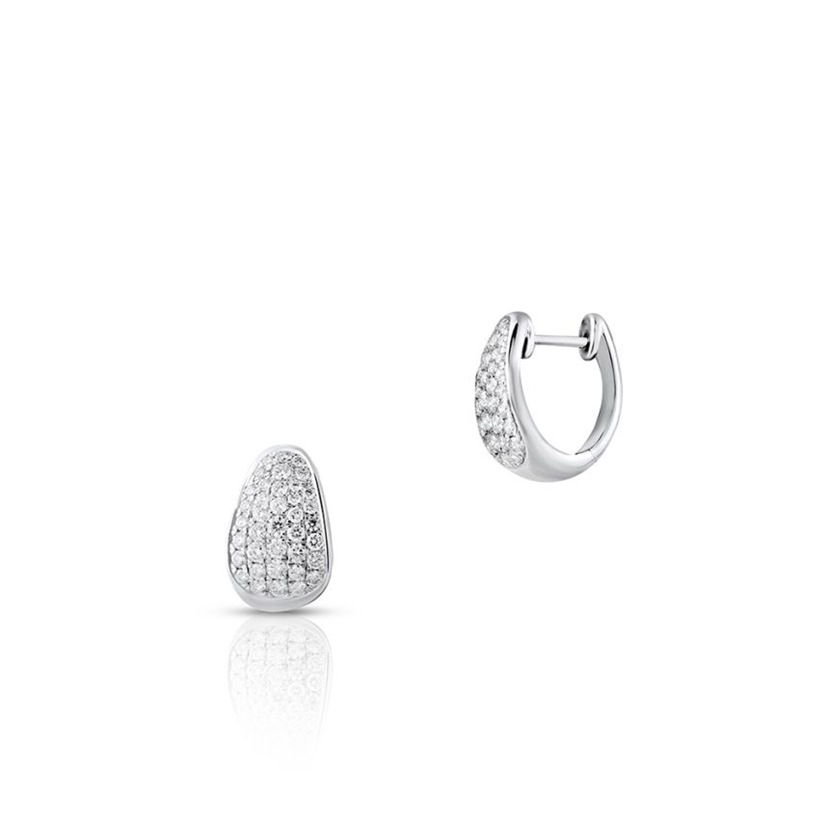 W.KRUK - Kolczyki białe złoto z diamentami