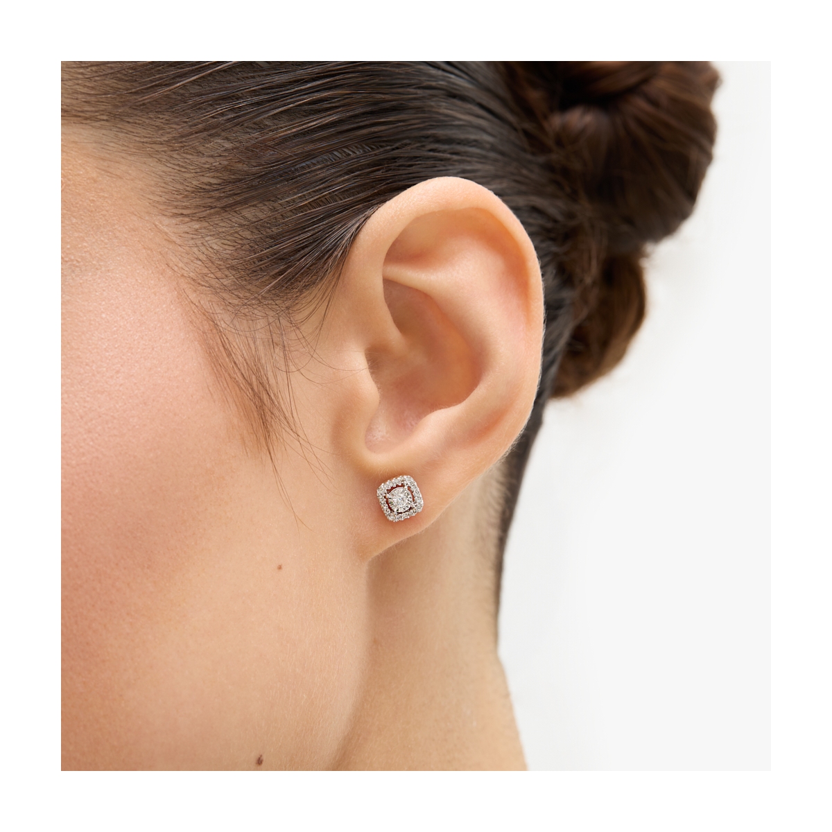 W.KRUK Kolczyki złote z diamentami