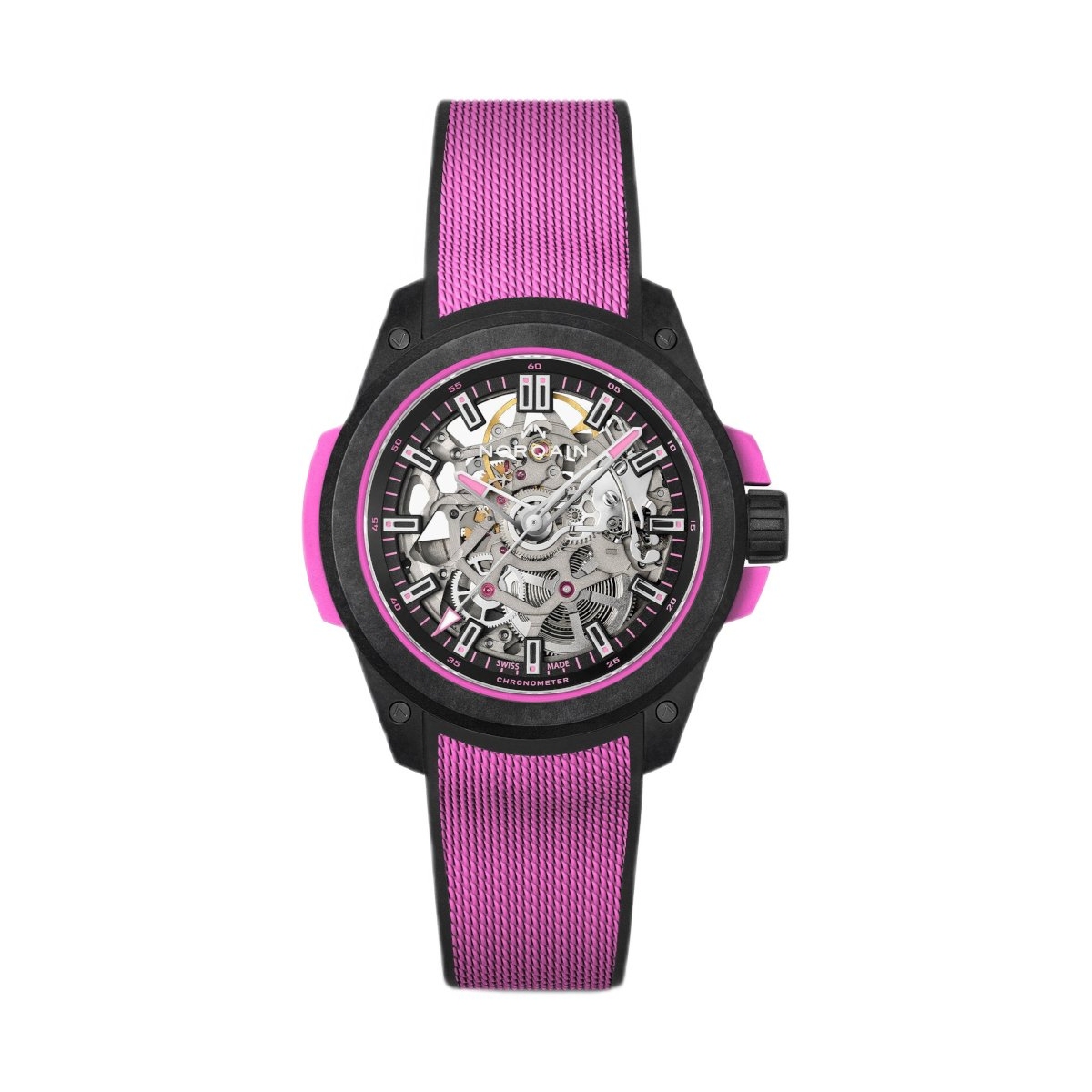 W.KRUK ZEGAREK NORQAIN WILD ONE SKELETON HYPER PINK