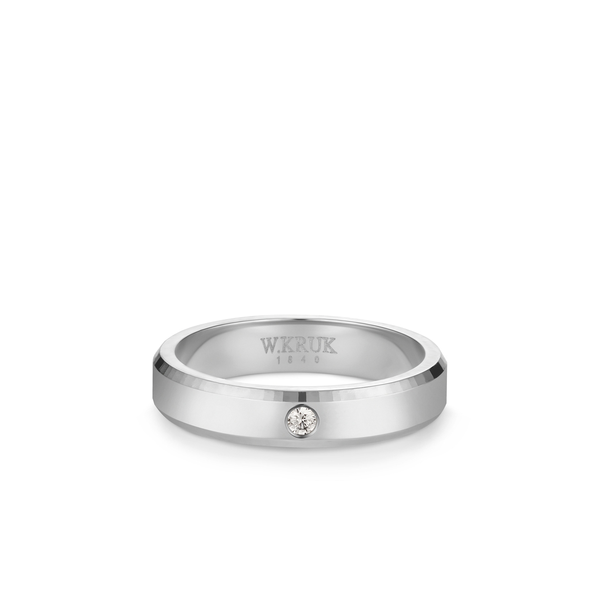 W.KRUK Obrączka złota z brylantem MAGICA
