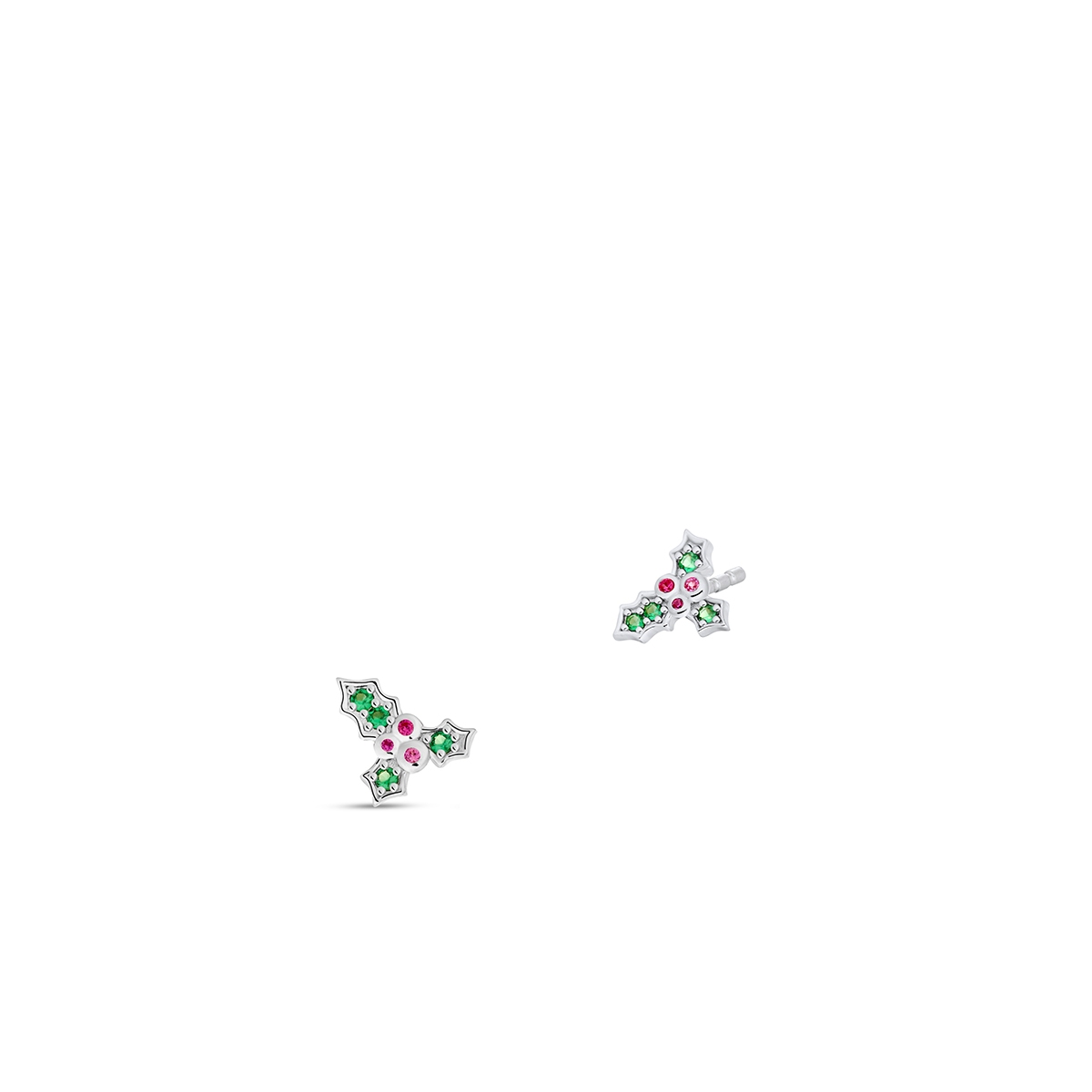 W.KRUK Kolczyki srebrne świąteczna gałązka