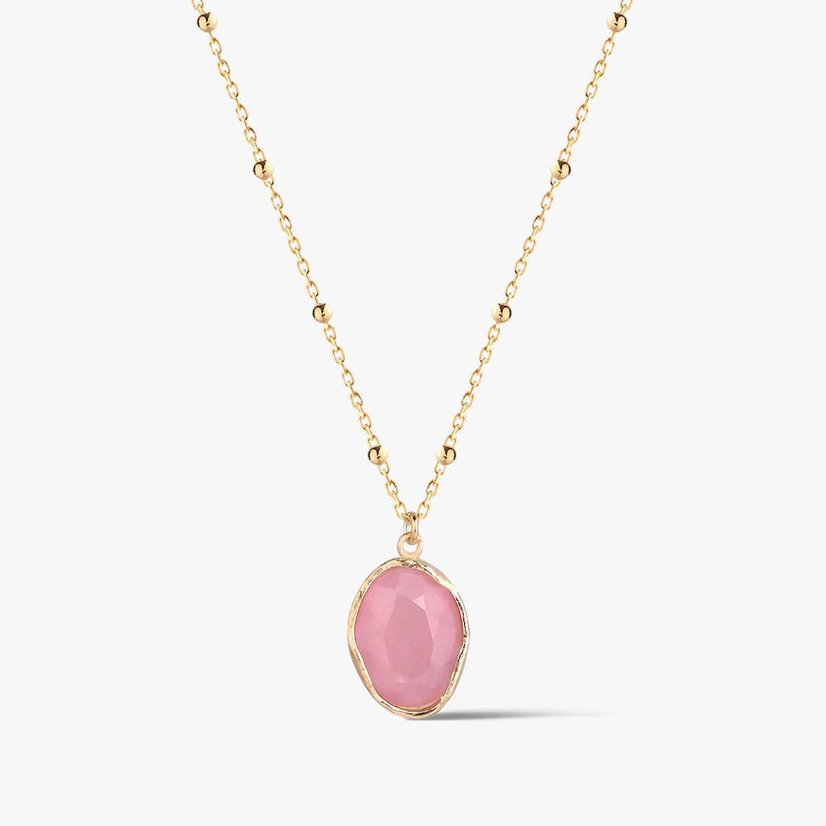 W.KRUK Naszyjnik złoty z chalcedonem Saint Tropez