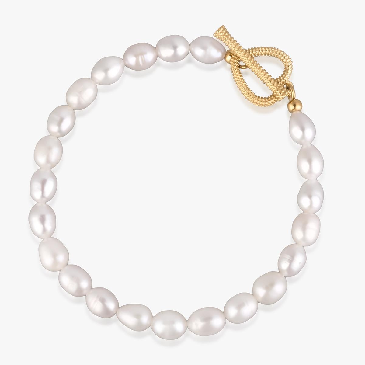 W.KRUK Bransoleta srebrna z perłami