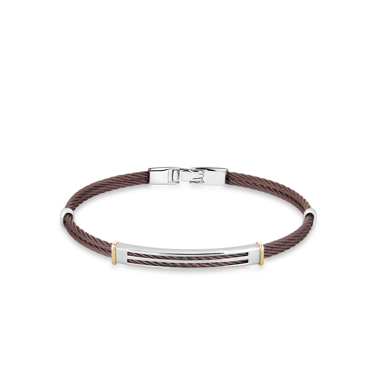 W.KRUK Bransoleta stal i złoto