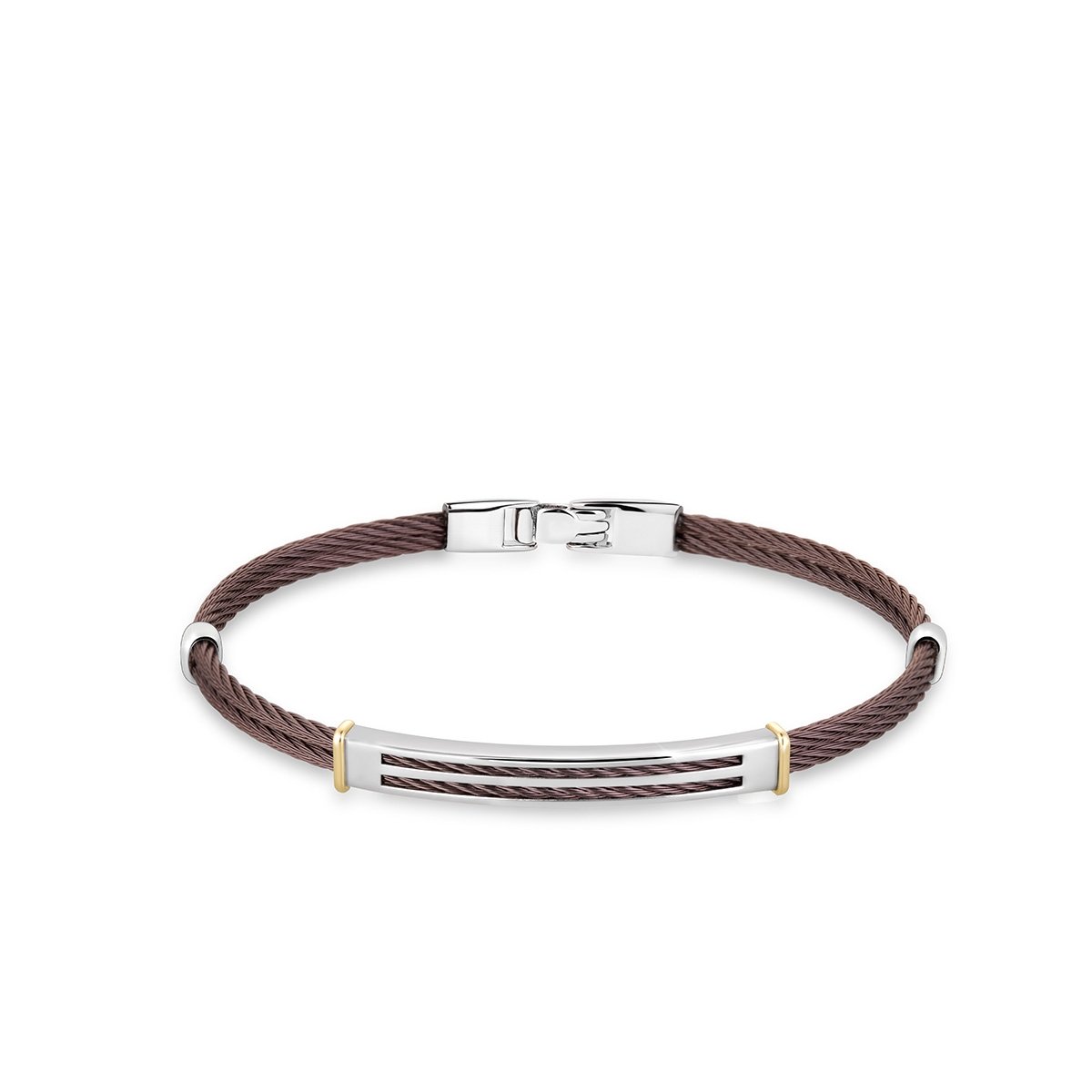 W.KRUK Bransoleta stal i złoto