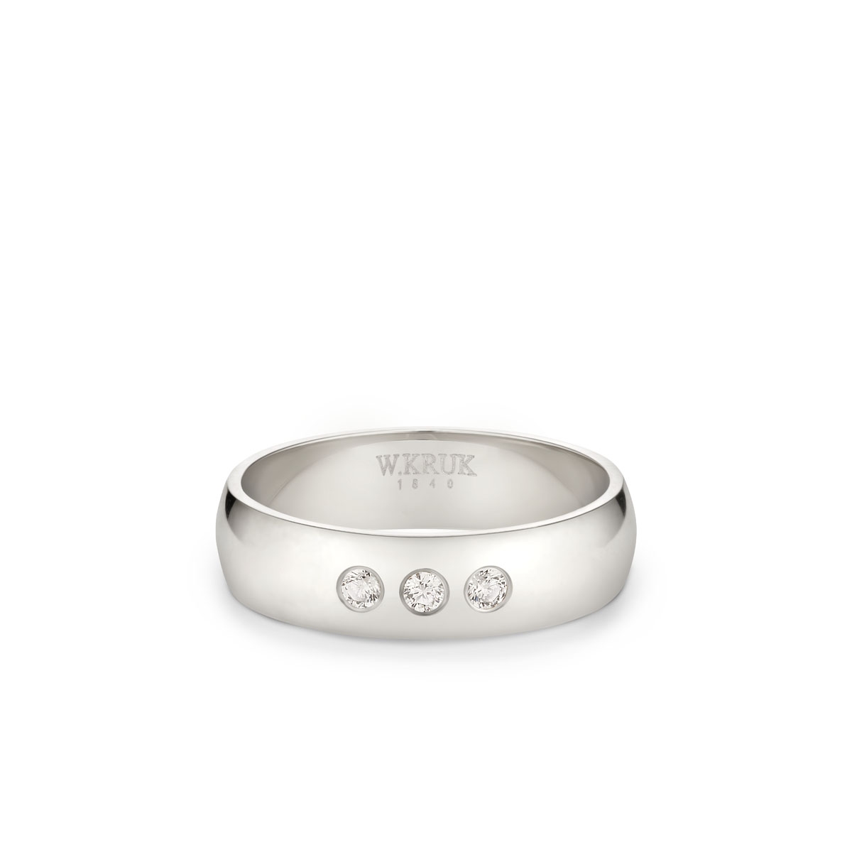 W.KRUK Obrączka złota z brylantami PROMISO
