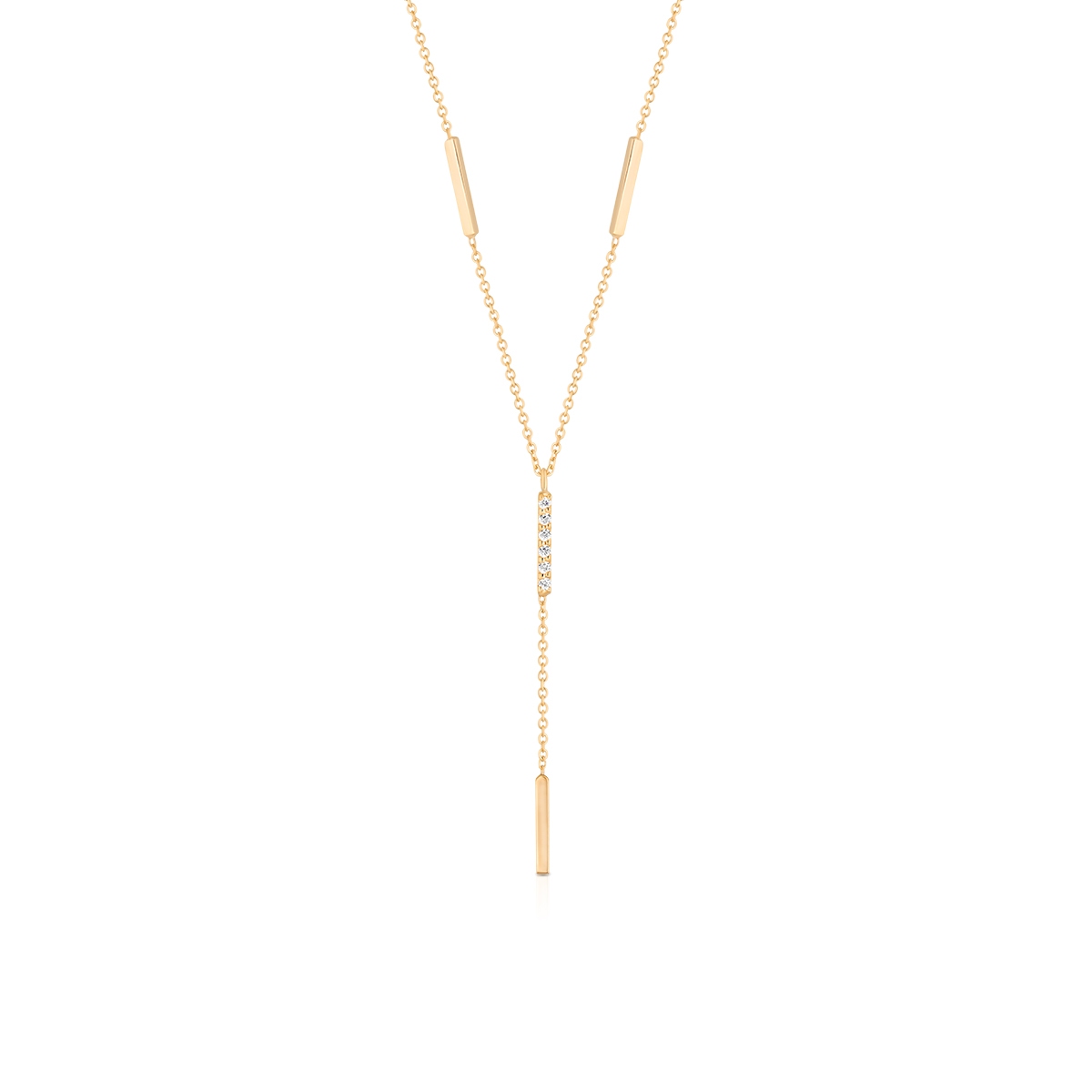 W.KRUK Naszyjnik złoty z cyrkoniami