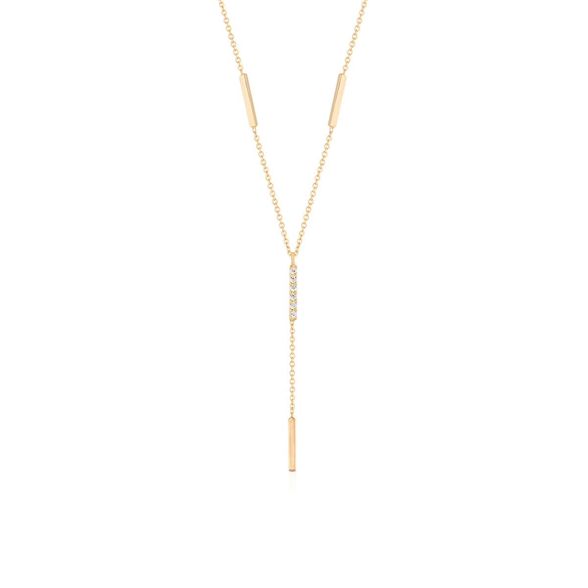 W.KRUK Naszyjnik złoty z cyrkoniami