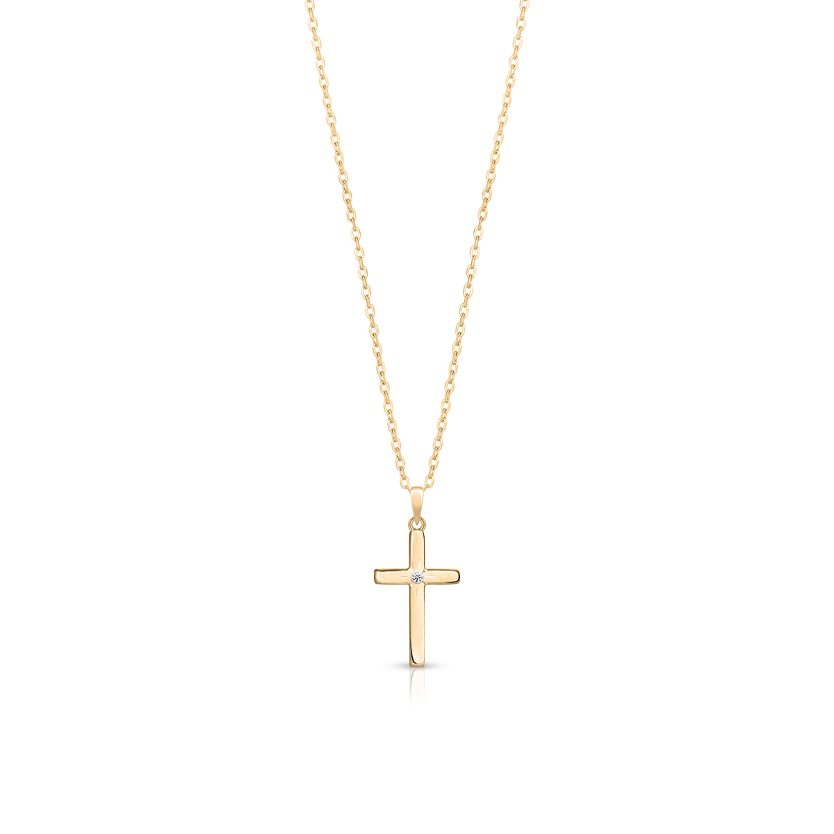 W.KRUK - Wisiorek złoty krzyżyk