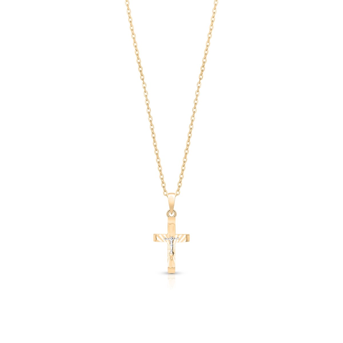 W.KRUK Wisiorek złoty krzyżyk