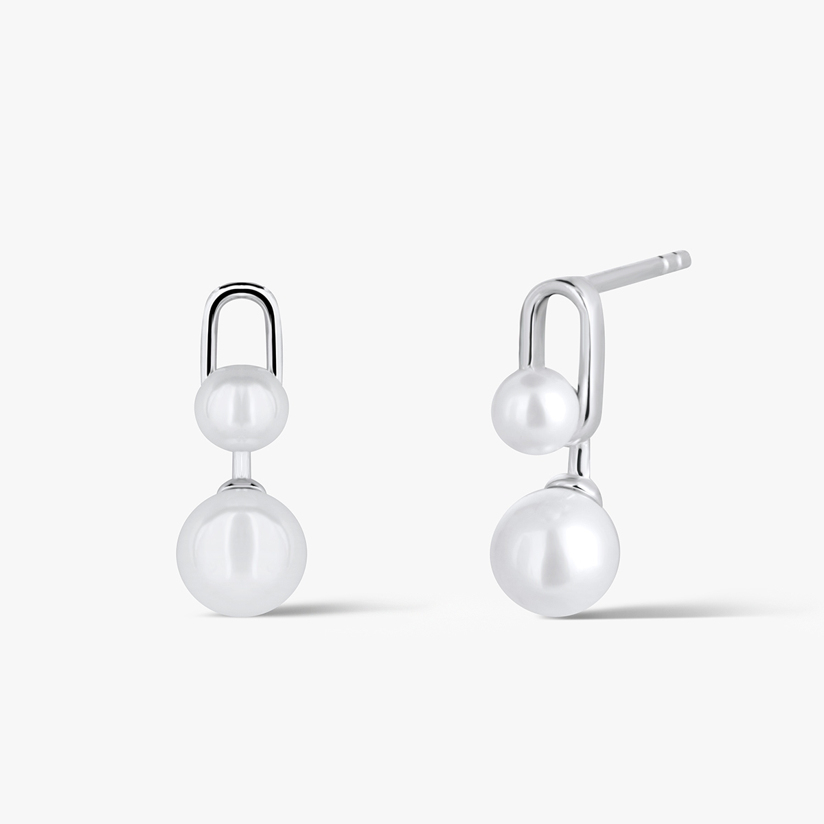 W.KRUK Kolczyki srebrne z perłami