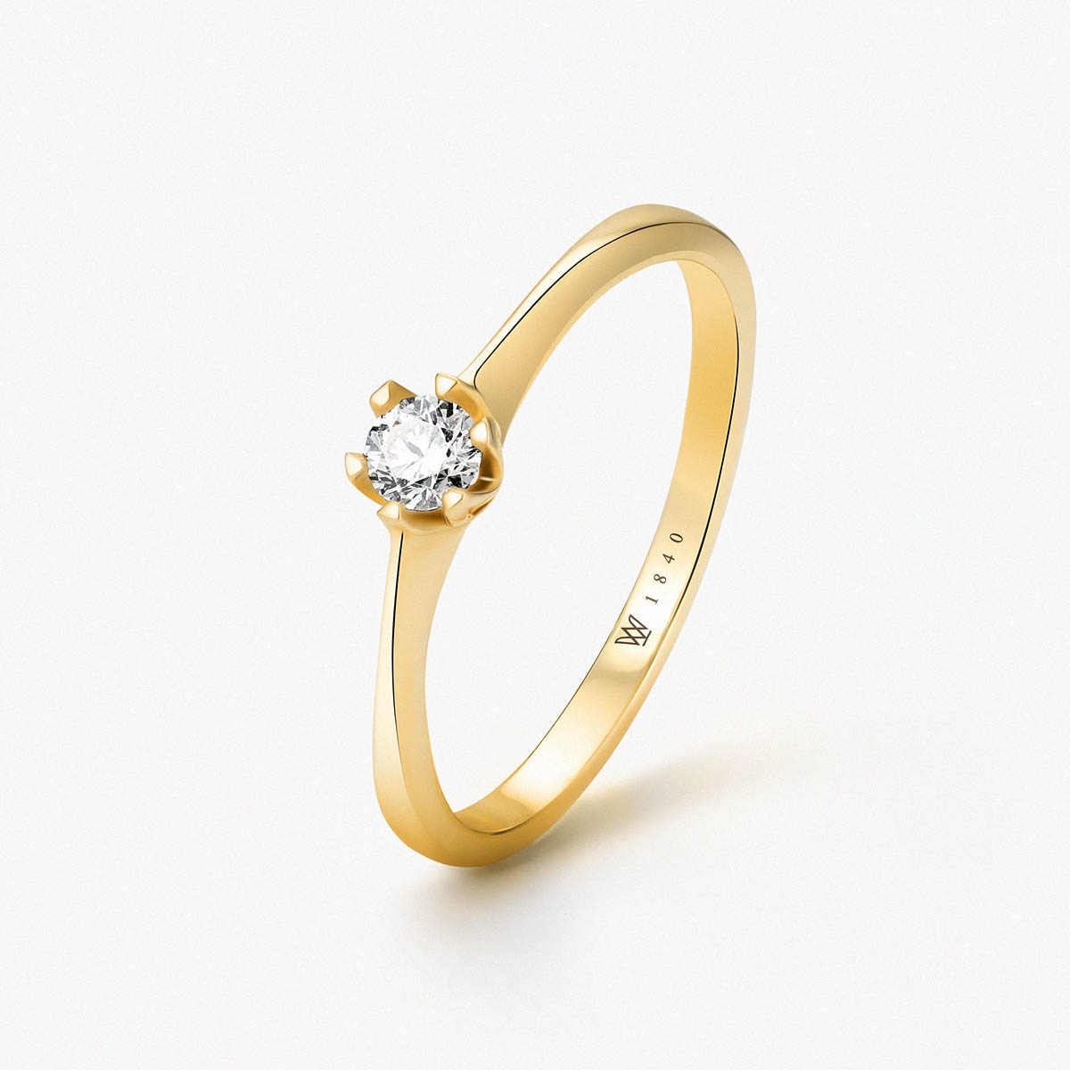W.KRUK Pierścionek zaręczynowy złoty Jedyny