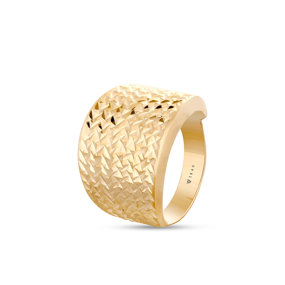 W.KRUK Pierścionek złoty grawerowany