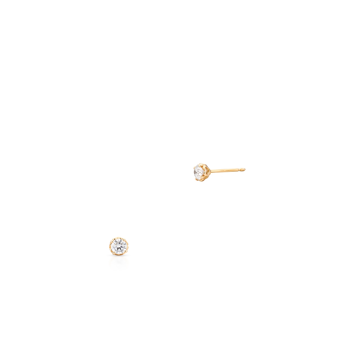 W.KRUK Kolczyki złote z brylantem RECARLO